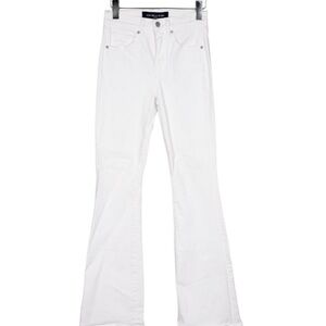 Veronica Beard High Waisted White Flared Jeans